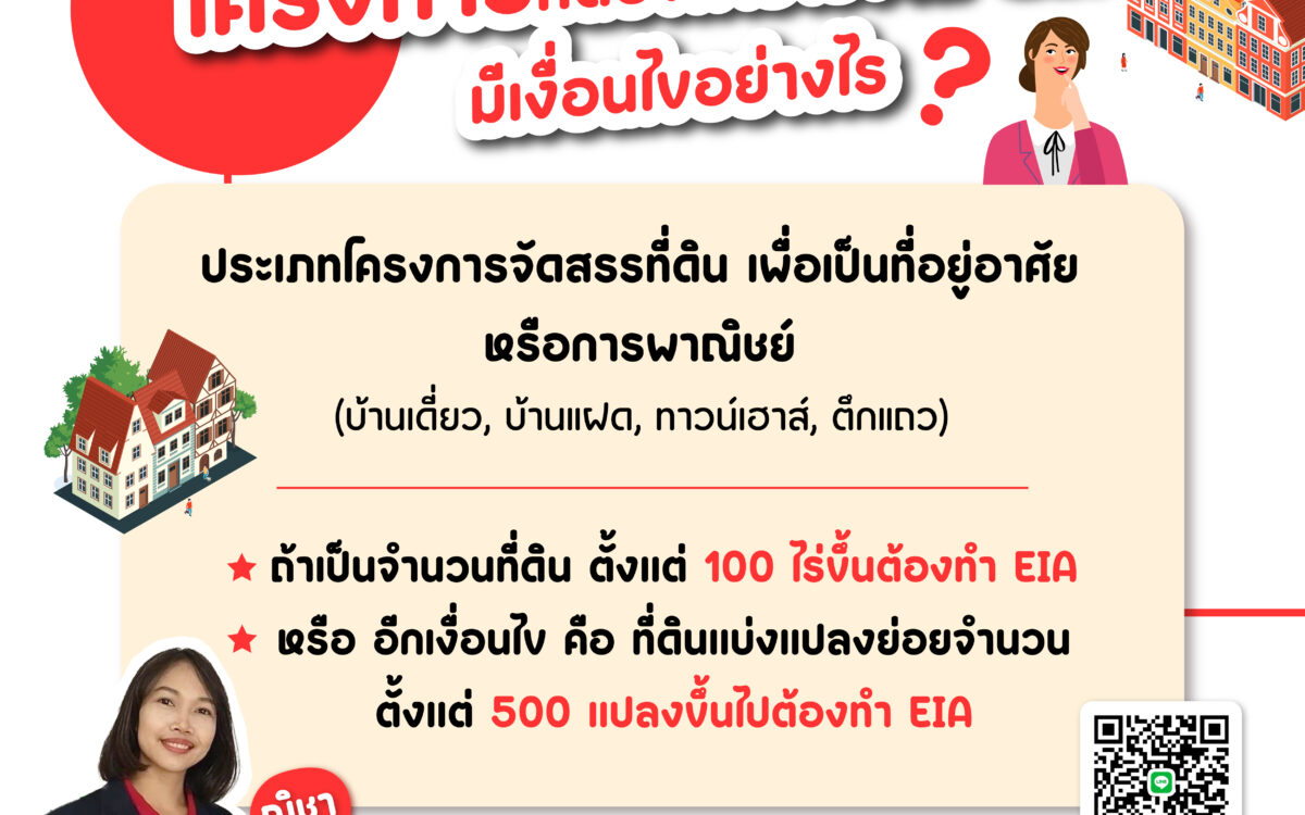 โครงการที่ต้องทำรายงาย EIA มีเงื่อนไขอย่างไร?