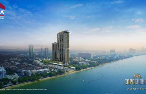 🏡🥰HL#98970คอนโดโคปาคาบาน่า บีช จอมเทียน เป็นคอนโดตึกสูงริมชายหาด ทุกห้องถูกออกแบบให้มองเห็นวิวทะเล ทำเลตั้งอยู่ใจกลาง ถนนหน้าหาดจอมเทียน โครงการประกอบด้วยบีชคลับขนาดใหญ่ พร้อมวิวแบบพาโนรามา