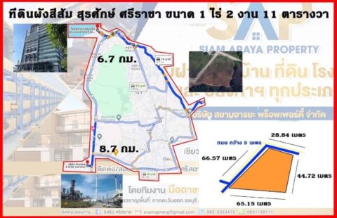 #ขายที่ดินศรีราชา #ผังสีส้ม