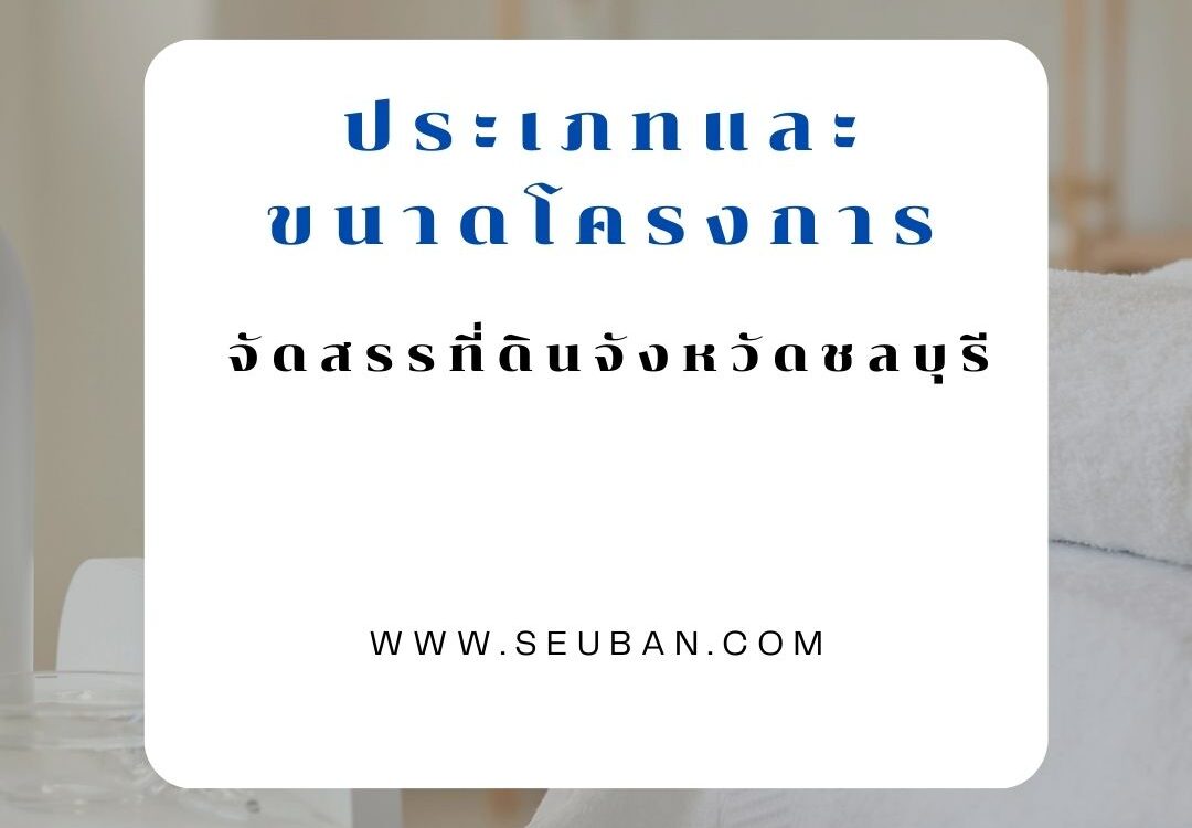 ประเภทและขนาดโครงการ ที่ดินจัดสรรจังหวัดชลบุรี